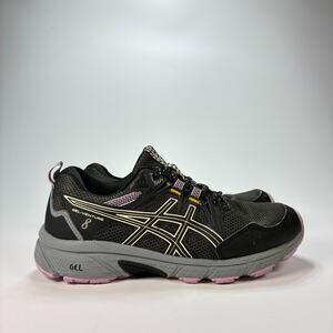 ASICS Gel-Venture 8 Black Gray Trail Running Shoes 1012A706 Women’s Size 7.5